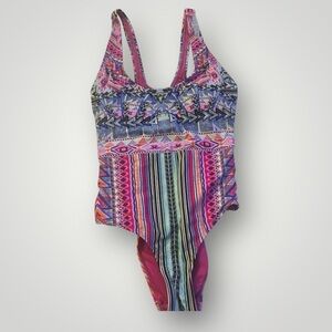 TiniBikini NEW colorful coastal vibes one piece swimsuit, size XS